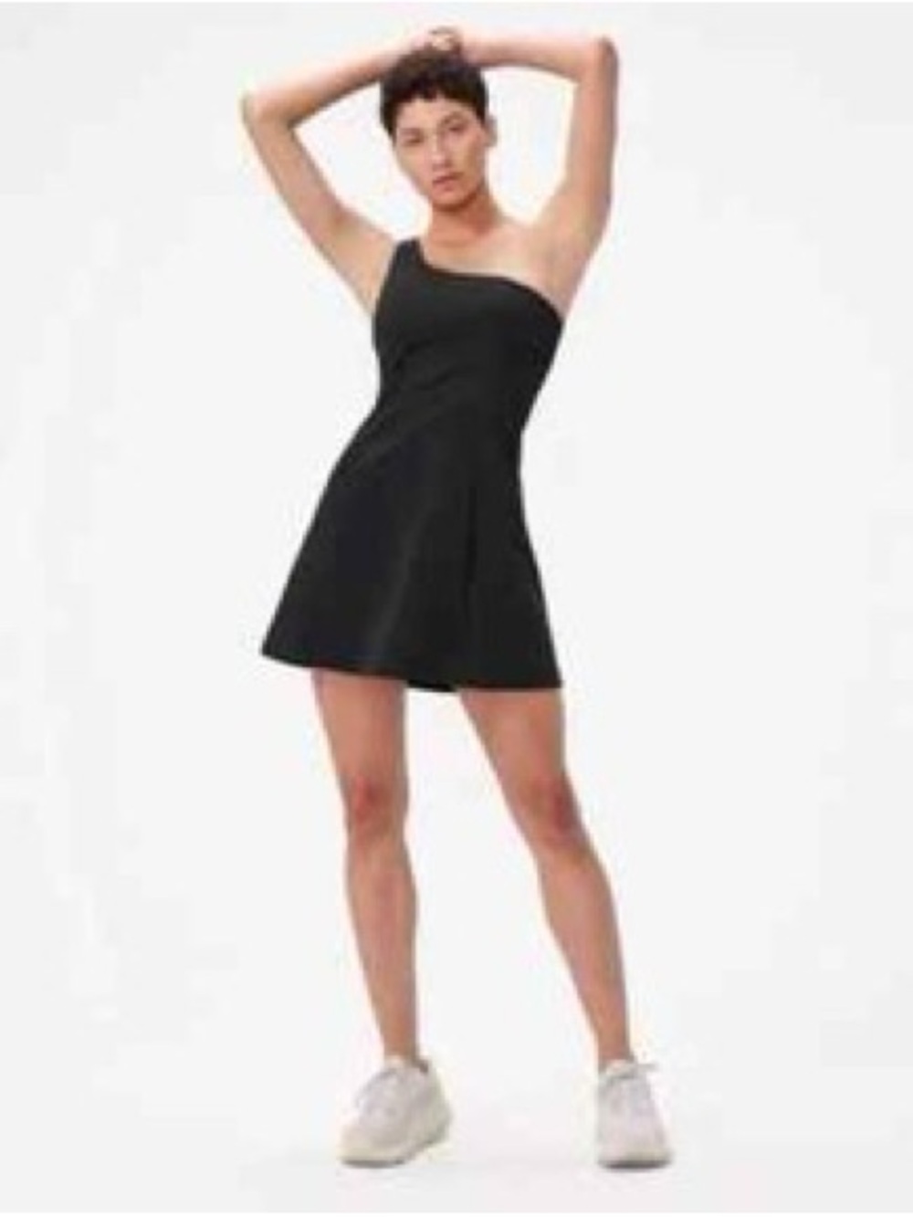 Outdoor Voices One Shoulder Dress in Black